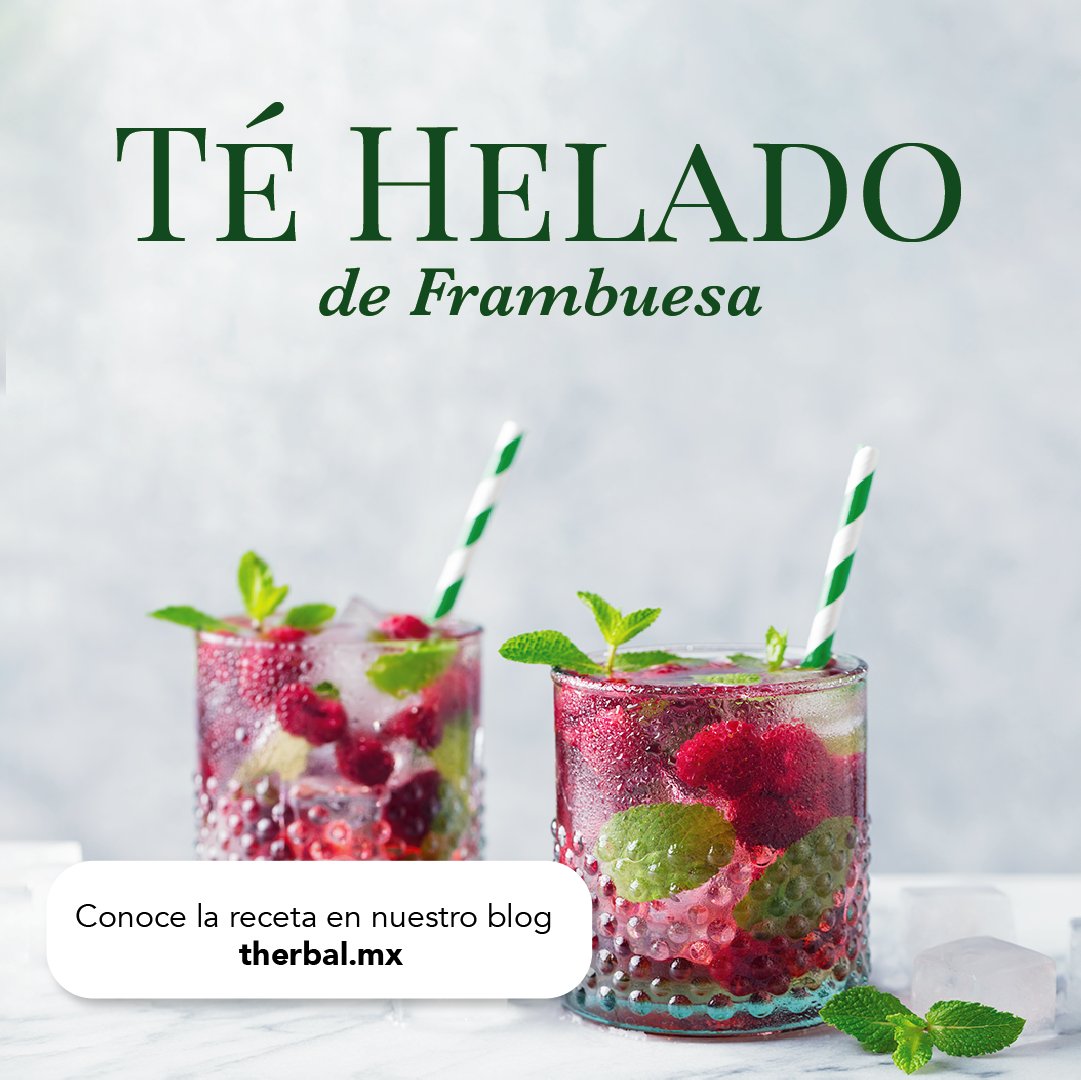 Té helado con frambuesa ❤️