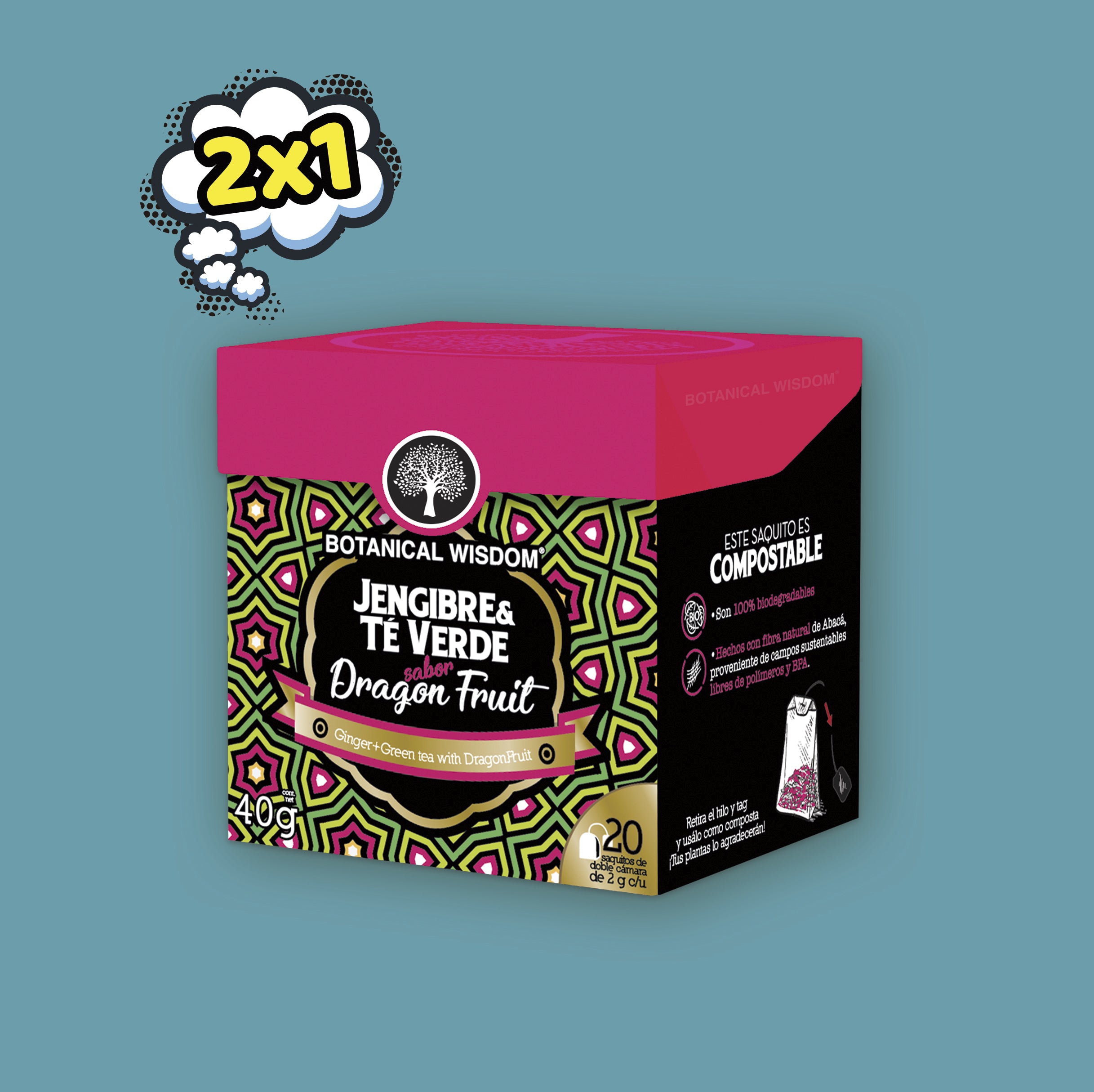 Jengibre & Té Verde + Dragon Fruit