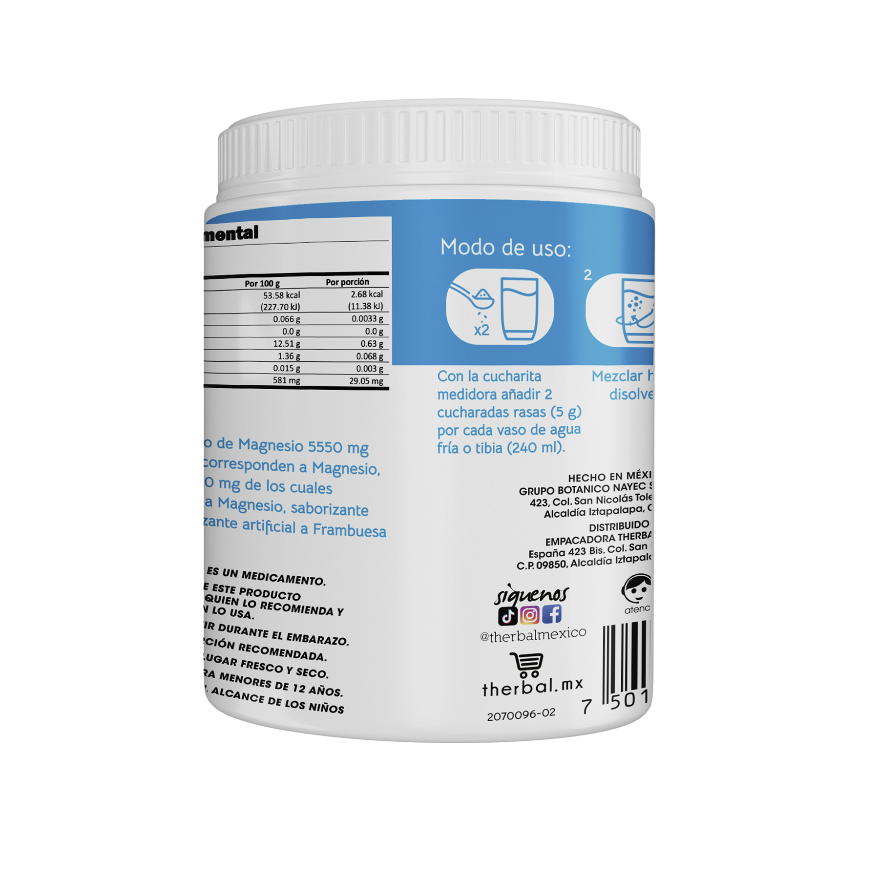 Magnesio sabor Frambuesa-Limón